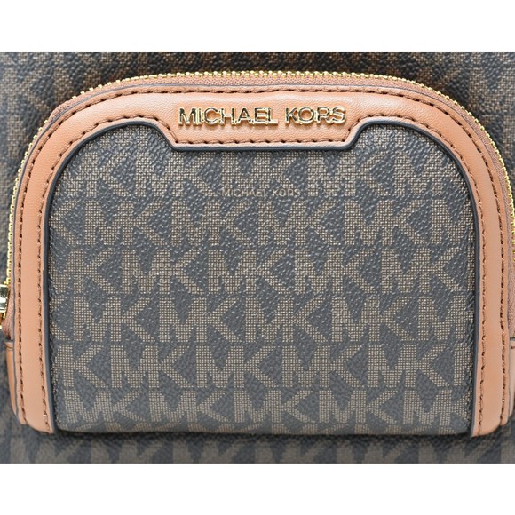 MICHAEL KORS JAYCEE XS Mini Convertible Brown Logo Canvas Backpack NWT $398